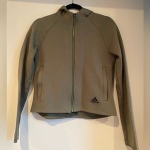 ADIDAS FULL ZIP HOODED SWEATSHIRT